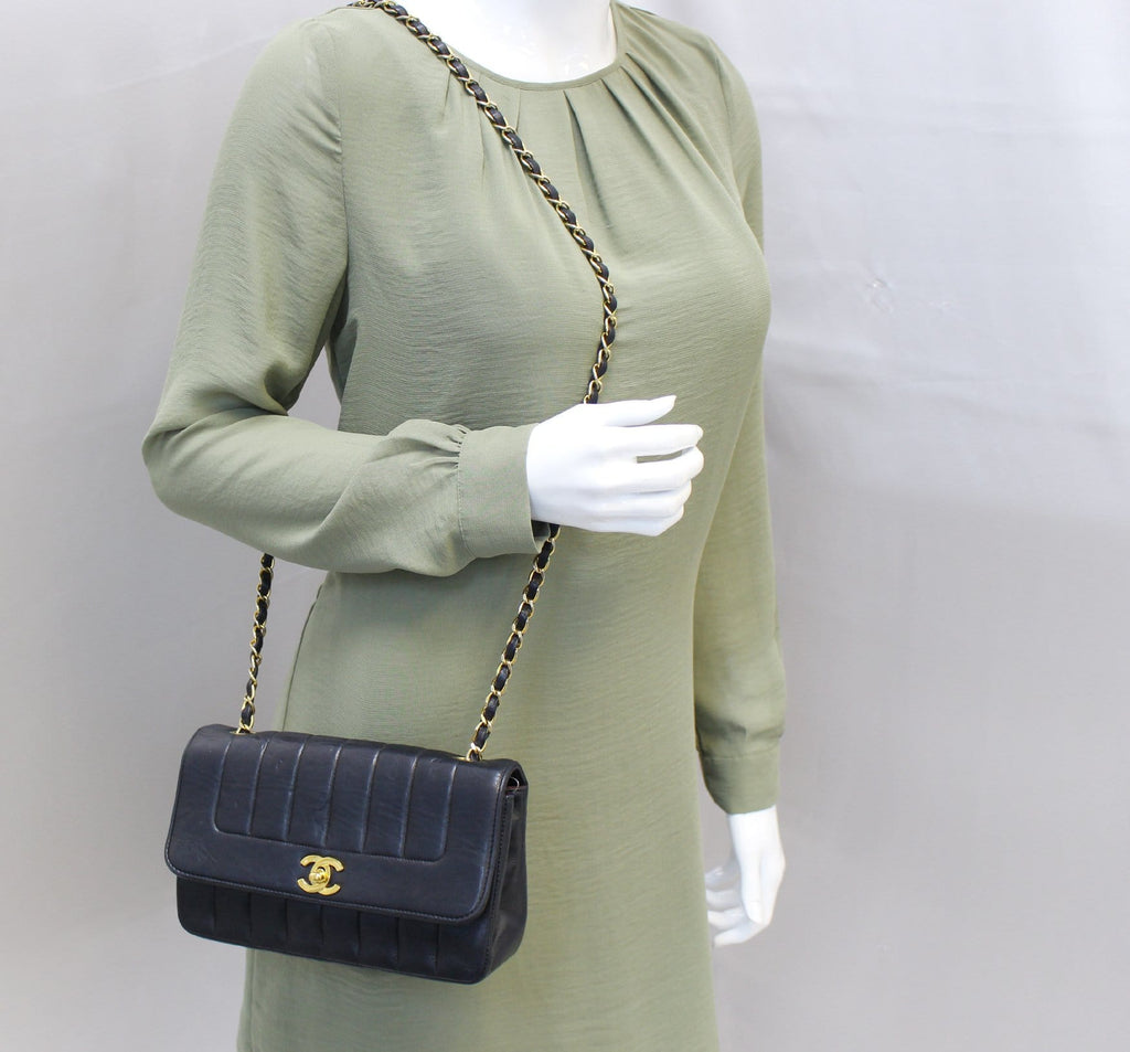 Chanel Shoulder Bag - CHANEL Purse Vertical Caviar Leather Leather