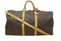 LOUIS VUITTON Monogram Canvas Keepall 60 Bandouliere Travel Bag