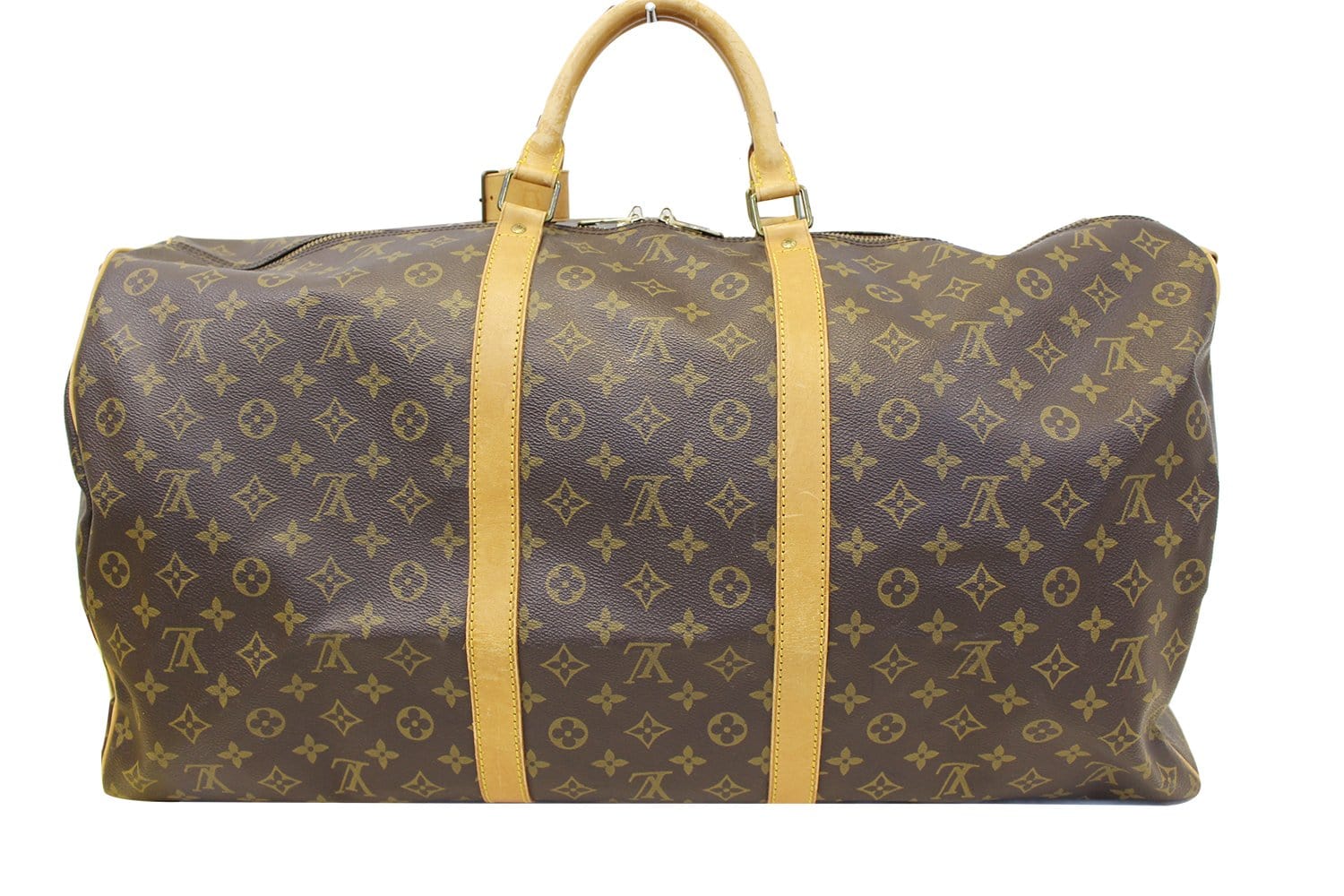 LOUIS VUITTON Monogram Canvas Keepall 60 Bandouliere Travel Bag