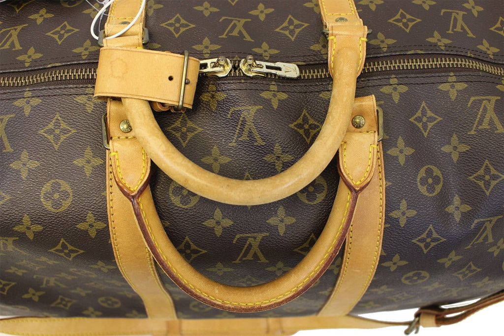LOUIS VUITTON Monogram Canvas Keepall 60 Bandouliere Travel Bag