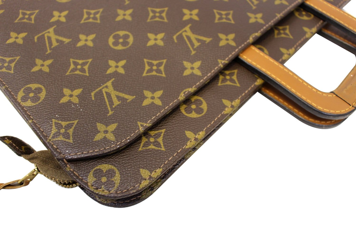LOUIS VUITTON Monogram Canvas Brown Document Briefcase Bag