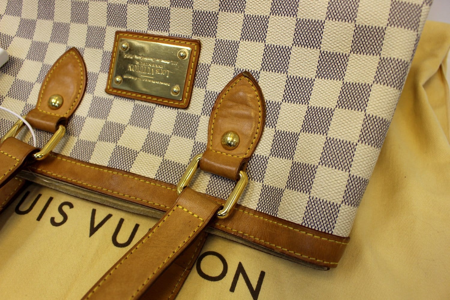 LOUIS VUITTON Damier Azur Hampstead PM Shoulder Bag