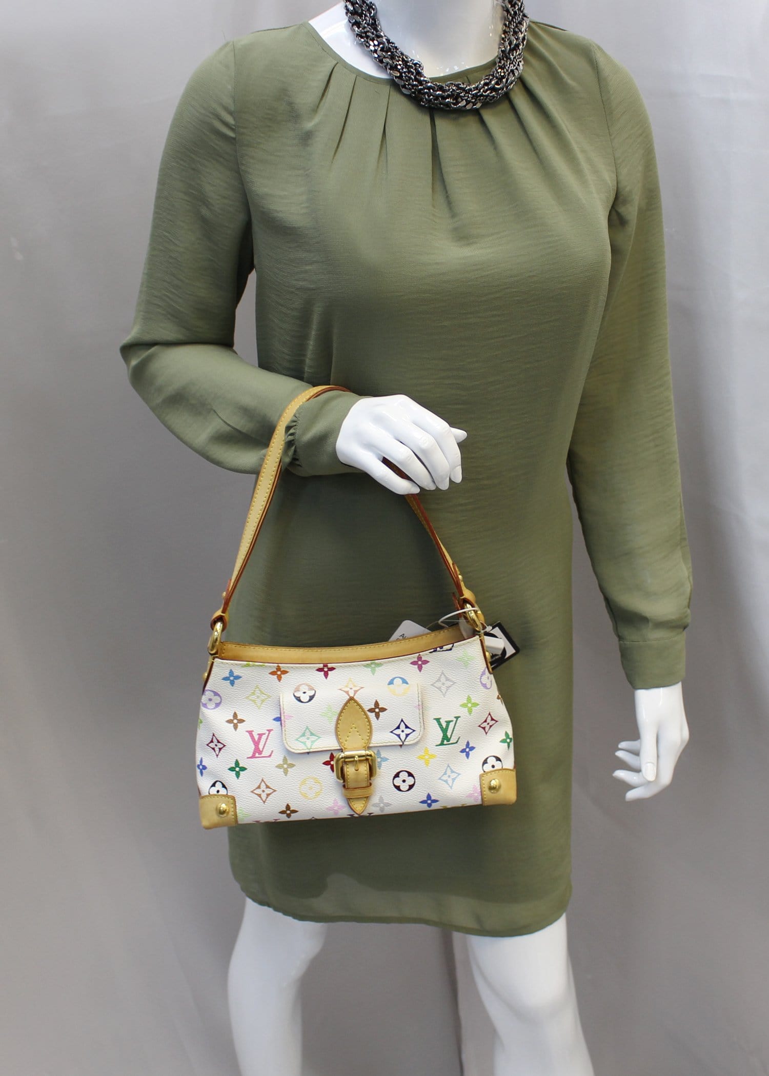 LOUIS VUITTON Monogram Multicolor Eliza White Shoulder Bag
