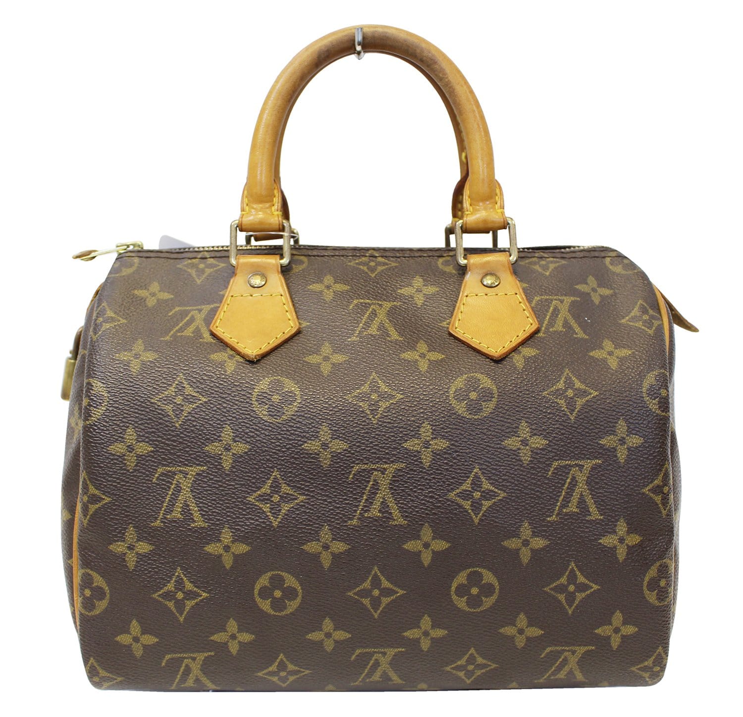 LOUIS VUITTON Monogram Canvas Speedy 25 Brown Satchel Bag