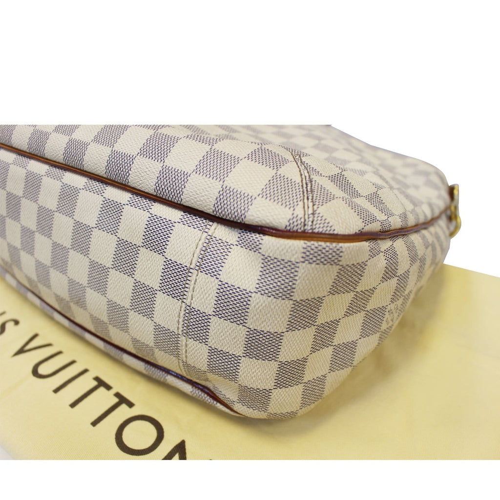 LOUIS VUITTON Soffi Damier Azur White Satchel Shoulder Bag