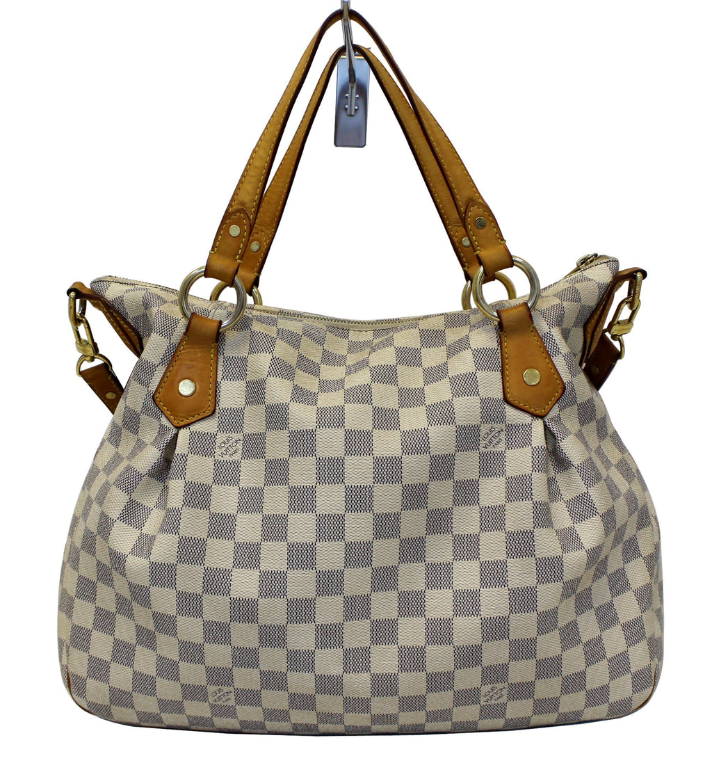 LOUIS VUITTON Damier Azur Evora MM Tote Shoulder Bag