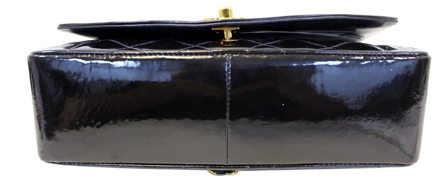 Chanel Enamel Matelasse Chain CC Logo Black Shoulder Bag - Sale