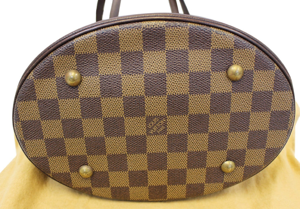 LOUIS VUITTON Damier Ebene Brown Marais Bucket Shoulder Bag - Final Call