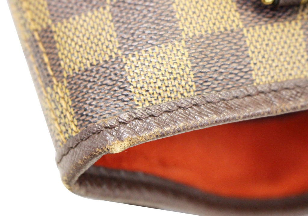 LOUIS VUITTON Damier Ebene Brown Marais Bucket Shoulder Bag - Final Call