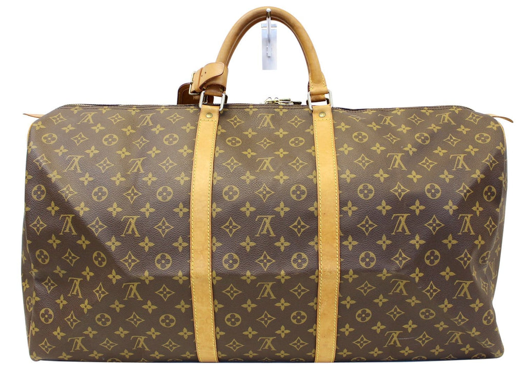 LOUIS VUITTON Monogram Canvas Brown Keepall 60 Travel Bag