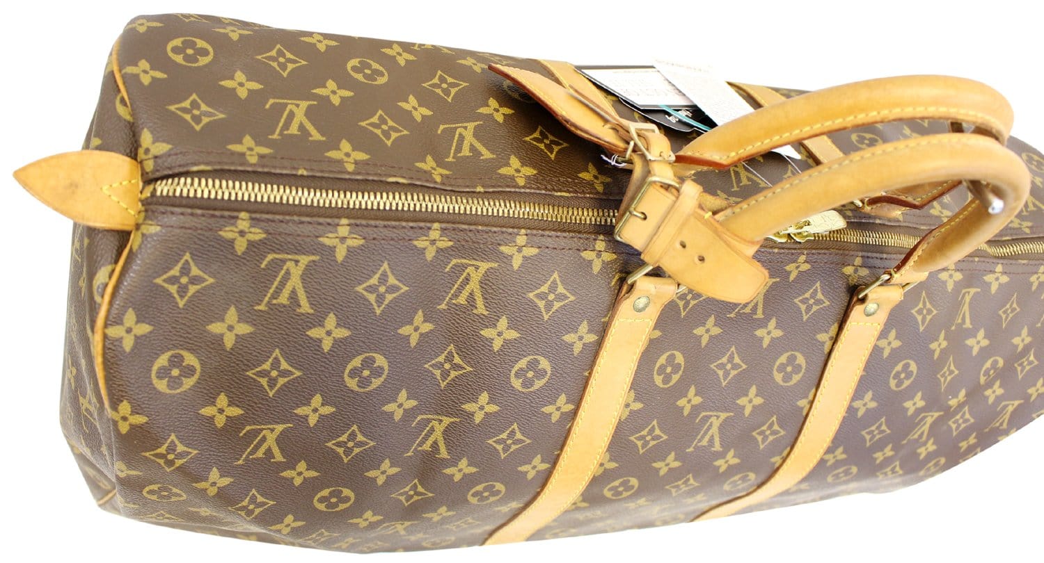 LOUIS VUITTON Monogram Canvas Brown Keepall 60 Travel Bag