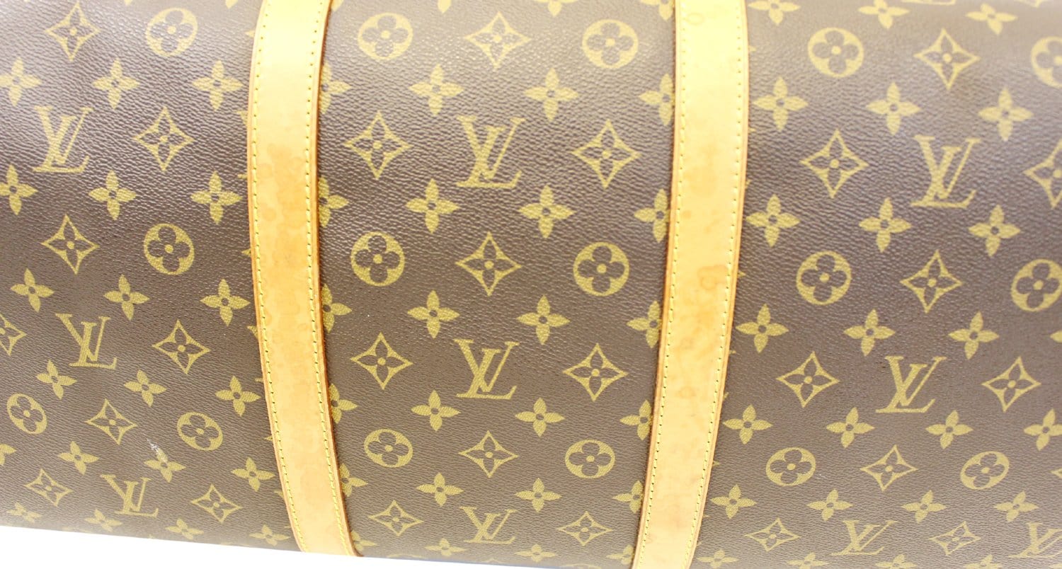 LOUIS VUITTON Monogram Canvas Brown Keepall 60 Travel Bag