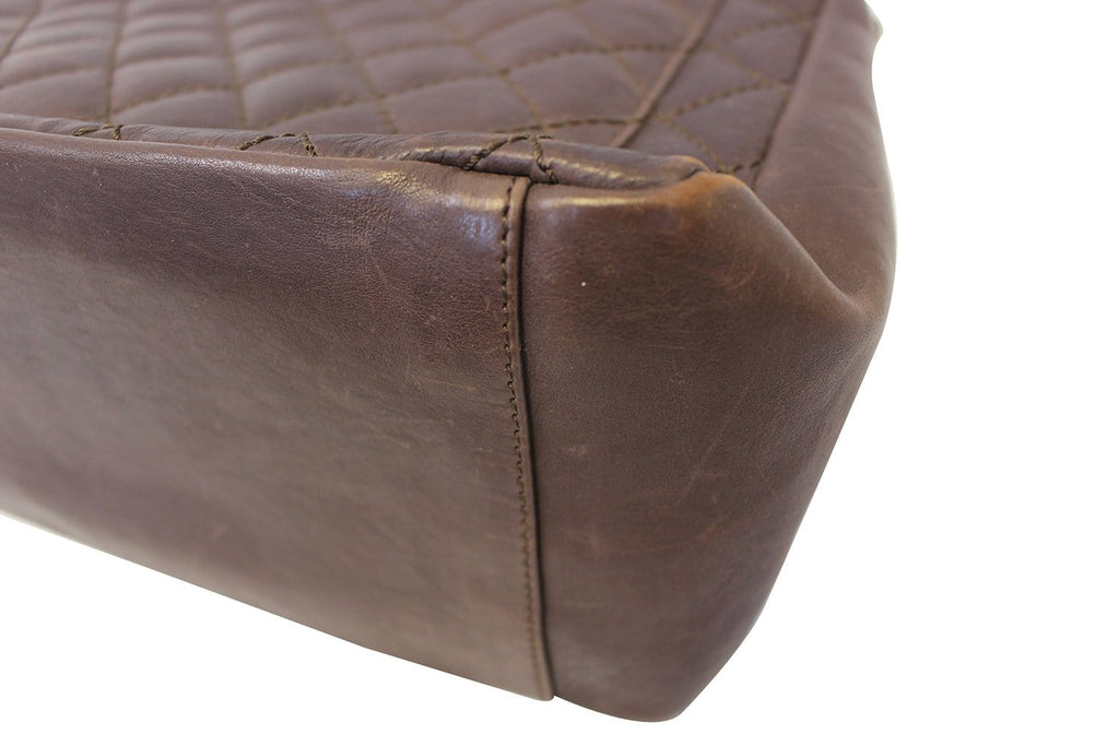 Chanel Caviar Leather Leather Grand Shopping Tote Brown Bag - Final Call