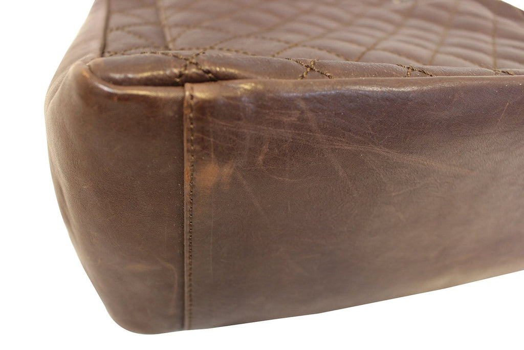 Chanel Caviar Leather Leather Grand Shopping Tote Brown Bag - Final Call