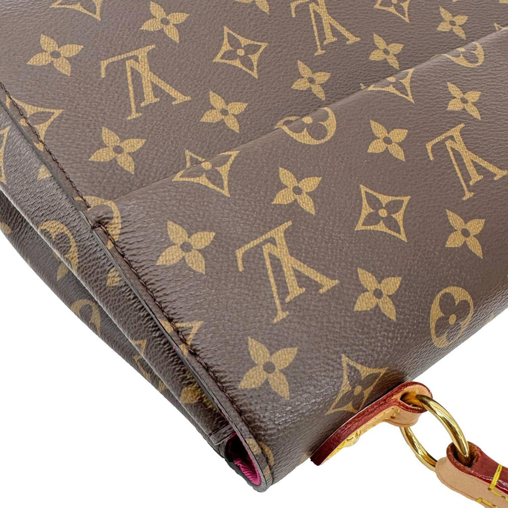 LOUIS VUITTON Cluny BB Monogram Canvas Shoulder Bag Brown