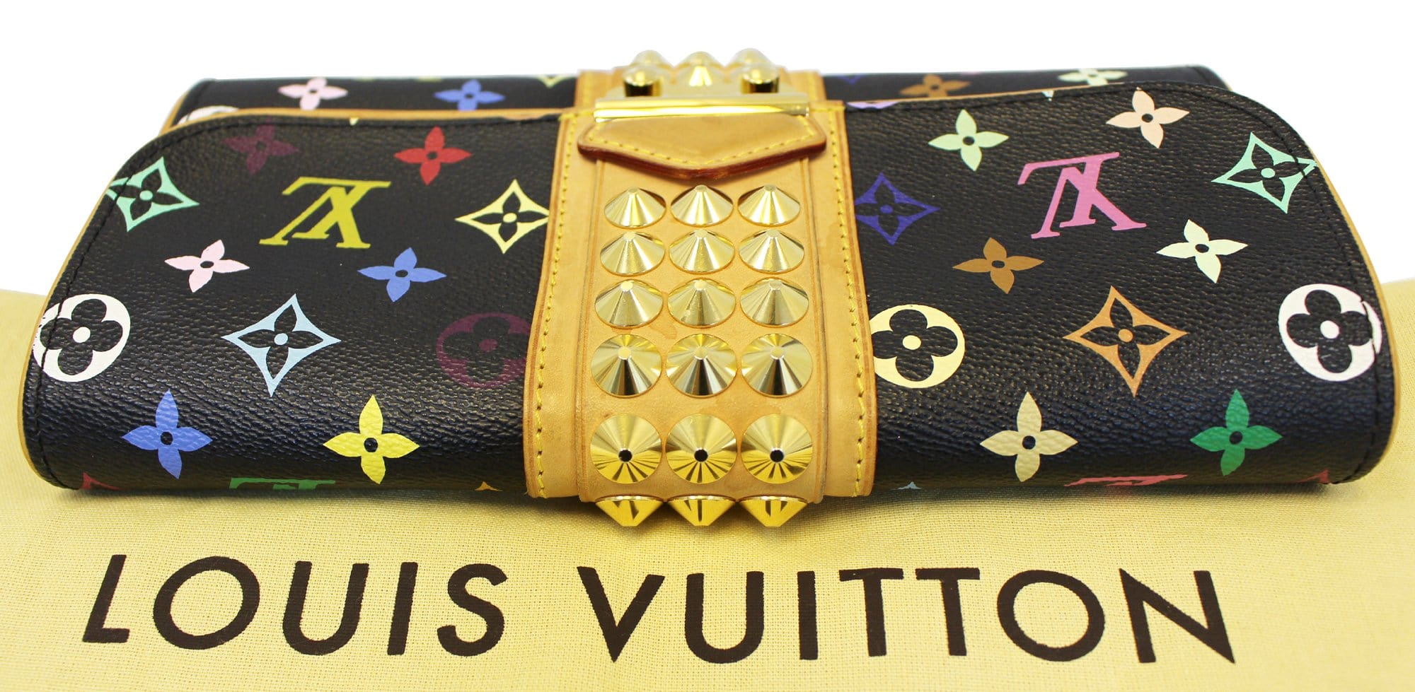 LOUIS VUITTON Black Monogram Multicolore Courtney Clutch Bag
