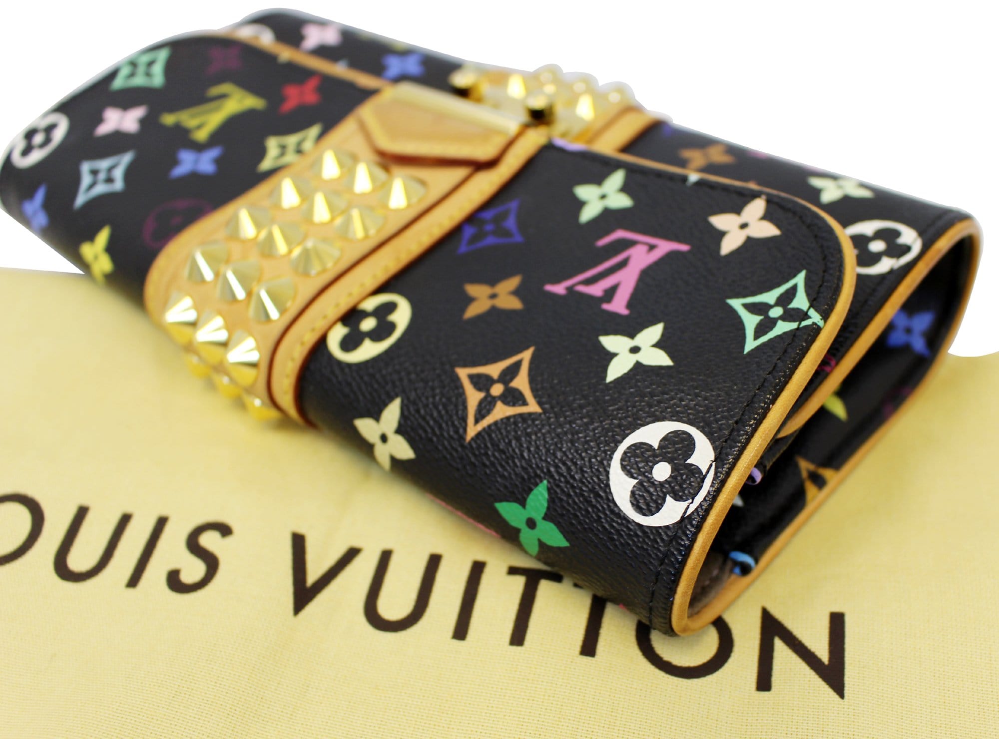 LOUIS VUITTON Black Monogram Multicolore Courtney Clutch Bag