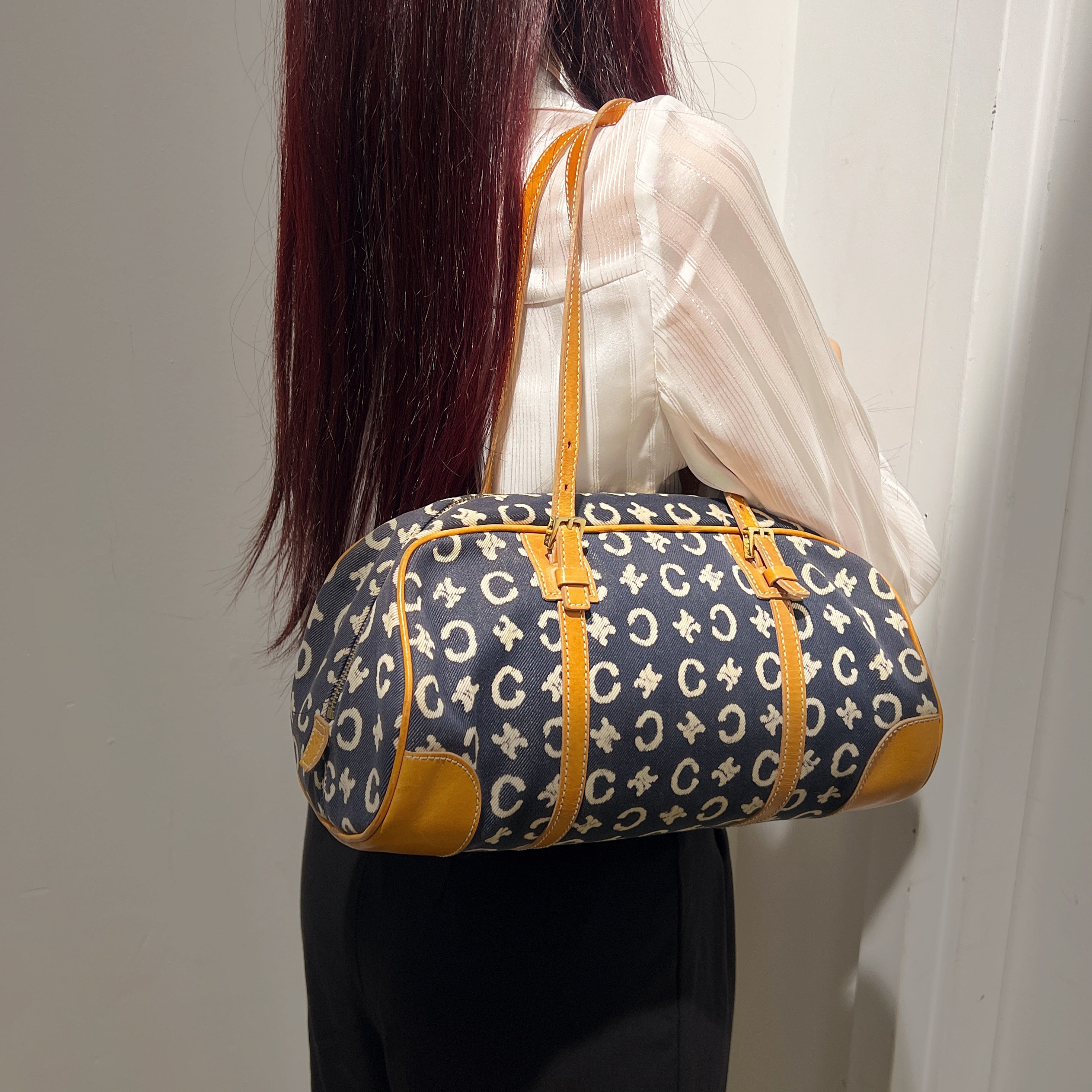 Celineline Vintage Canvas Shoulder Bag