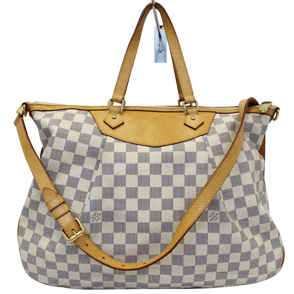 LOUIS VUITTON Damier Azur Siracusa GM Shoulder Handbag