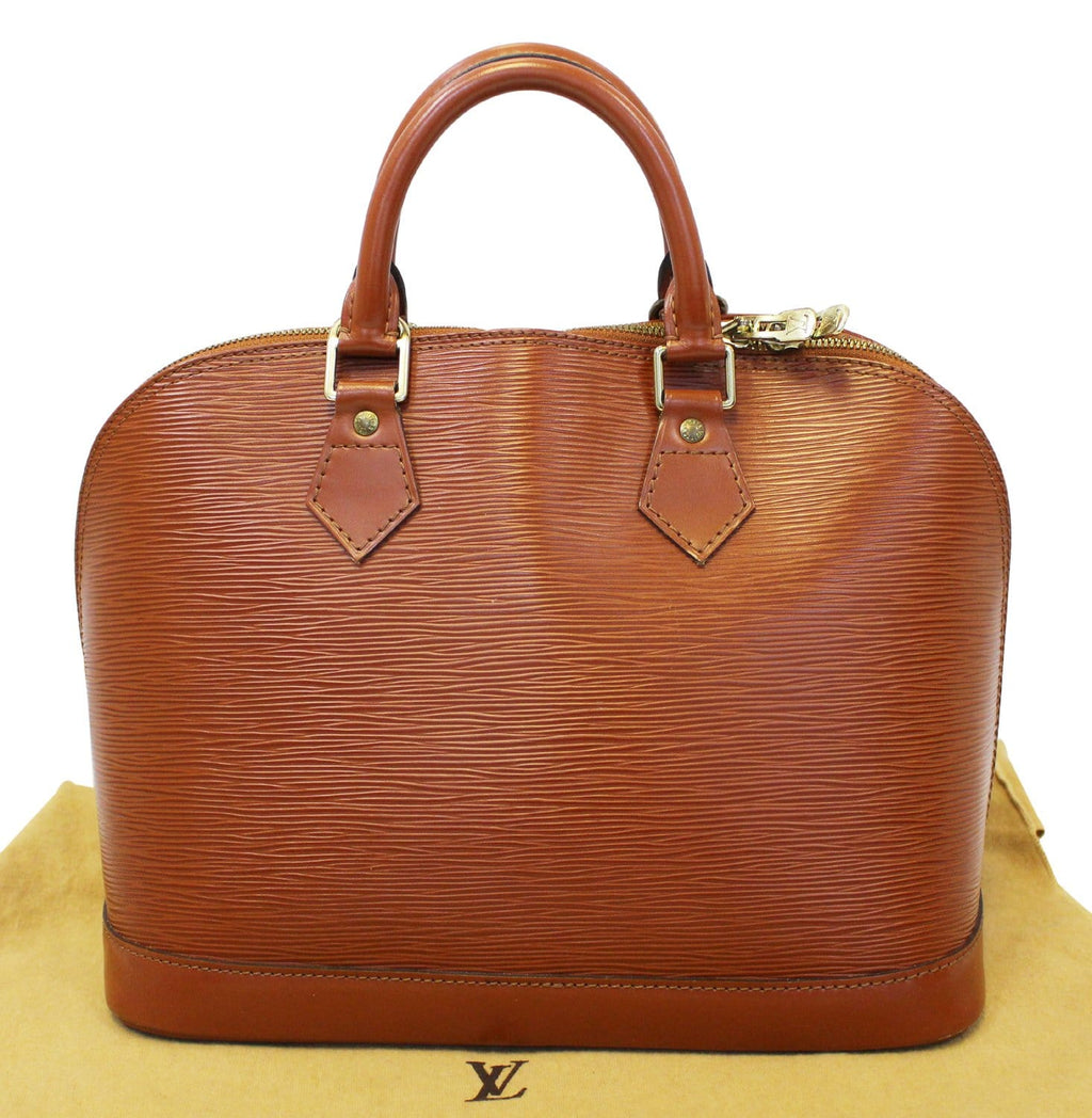 LOUIS VUITTON Epi Leather Alma PM Cipango Gold Brown Satchel Bag