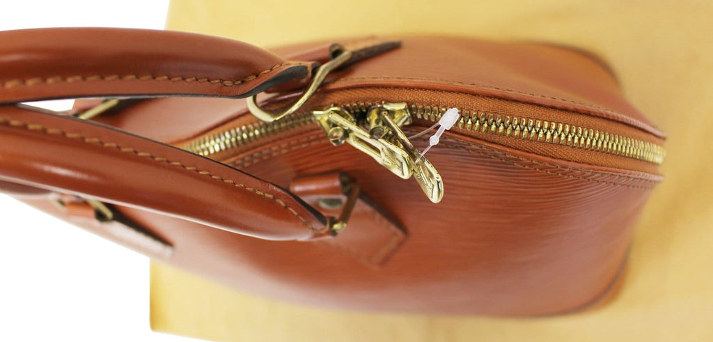 LOUIS VUITTON Epi Leather Alma PM Cipango Gold Brown Satchel Bag