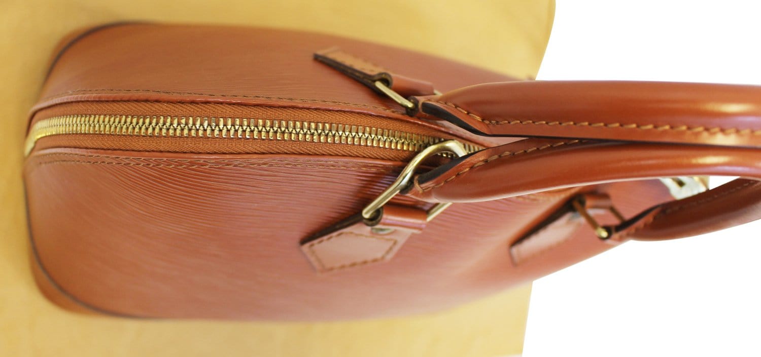 LOUIS VUITTON Epi Leather Alma PM Cipango Gold Brown Satchel Bag