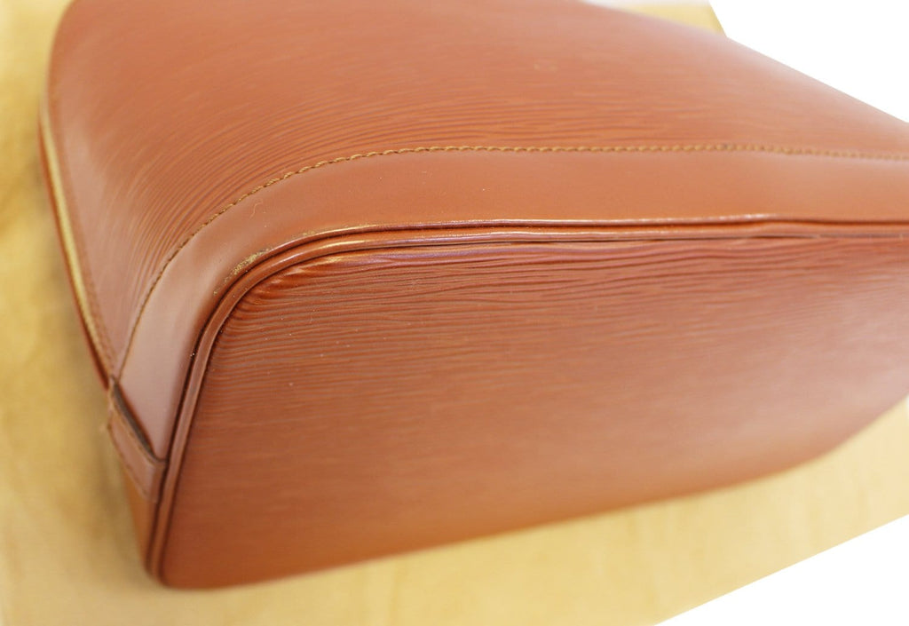 LOUIS VUITTON Epi Leather Alma PM Cipango Gold Brown Satchel Bag