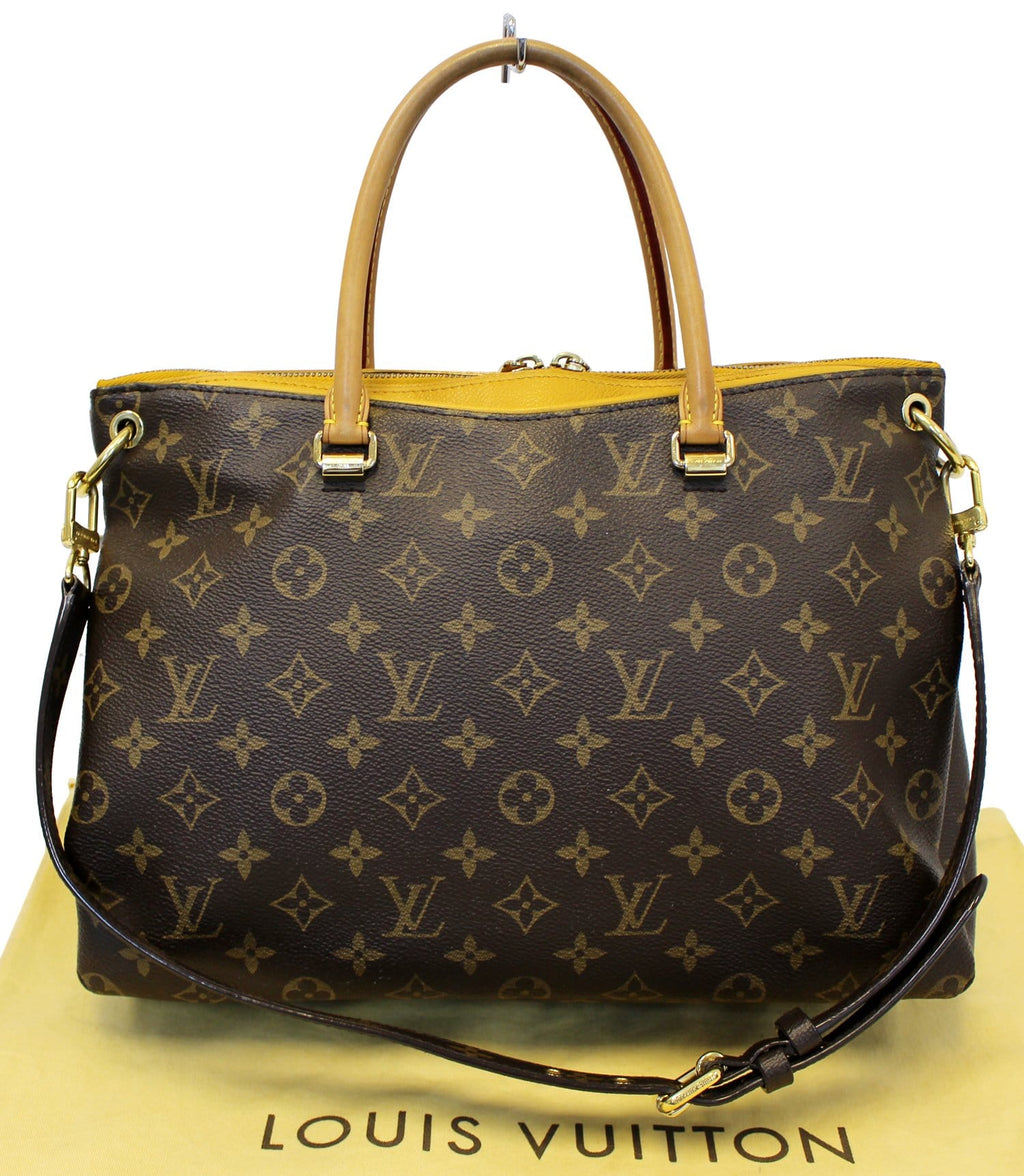 LOUIS VUITTON Safran Monogram Canvas Pallas 2Way Shoulder Bag