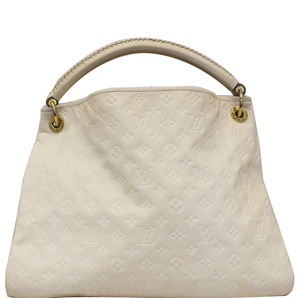 LOUIS VUITTON Artsy MM Empreinte Leather Shoulder Bag Beige
