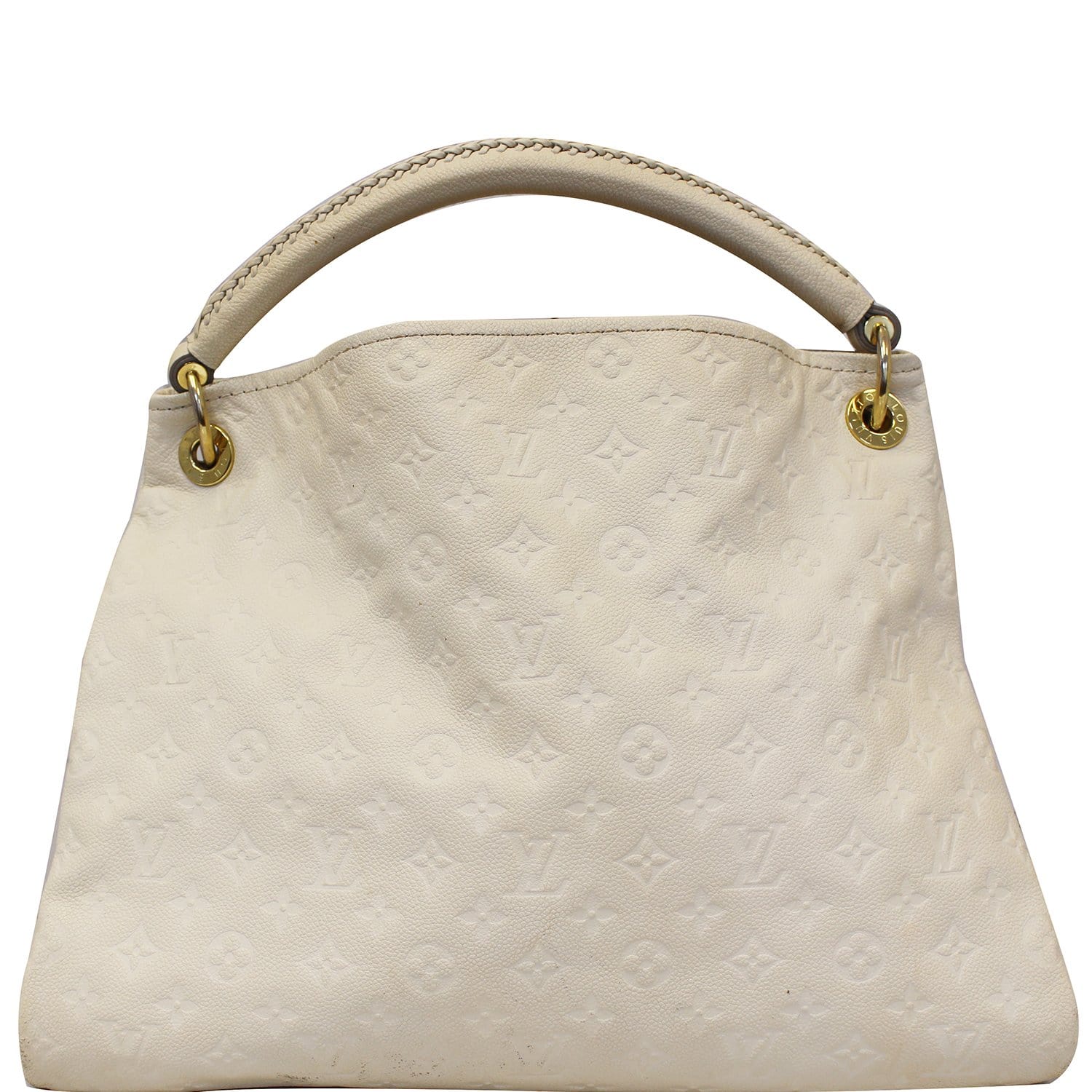 LOUIS VUITTON Artsy MM Empreinte Leather Shoulder Bag Beige