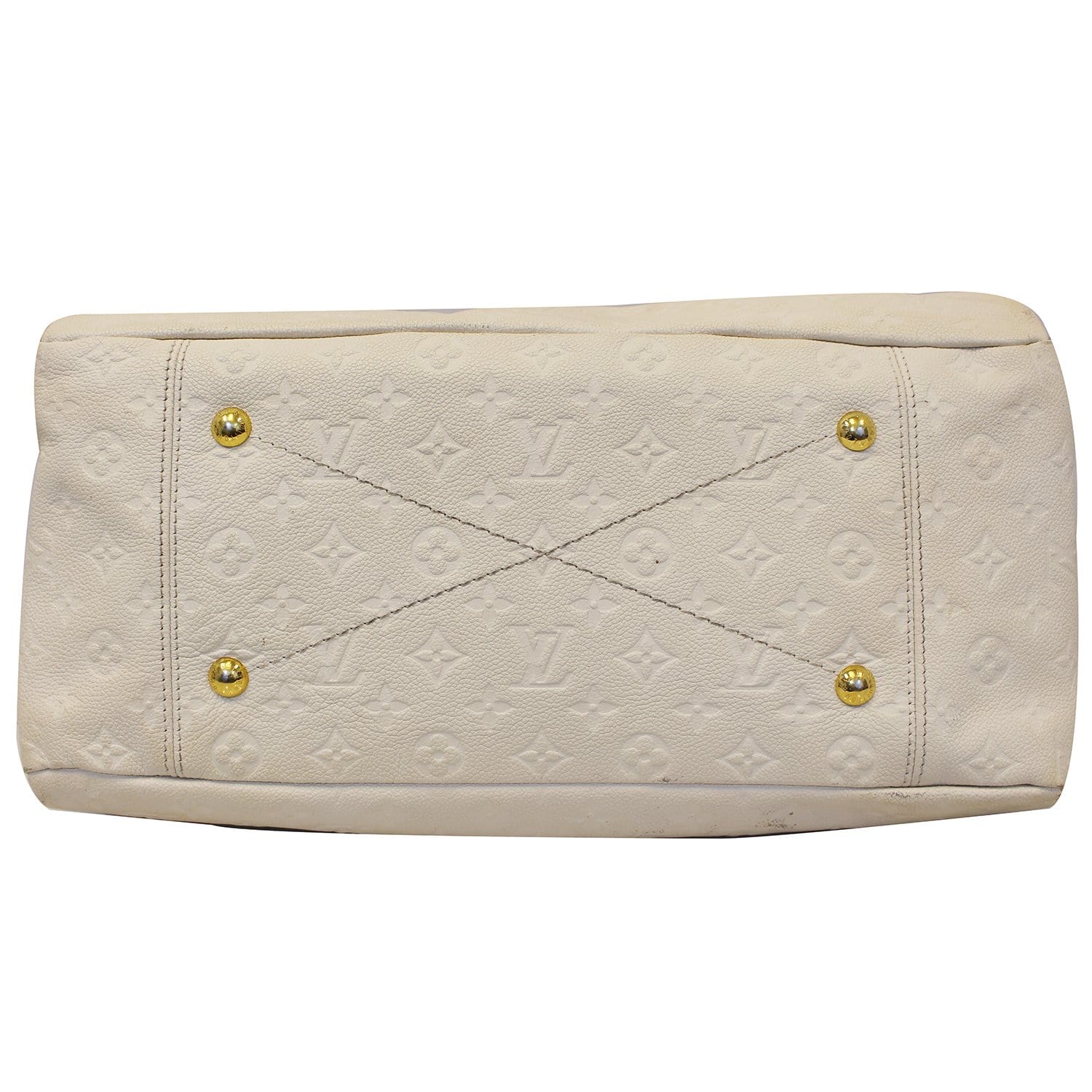 LOUIS VUITTON Artsy MM Empreinte Leather Shoulder Bag Beige