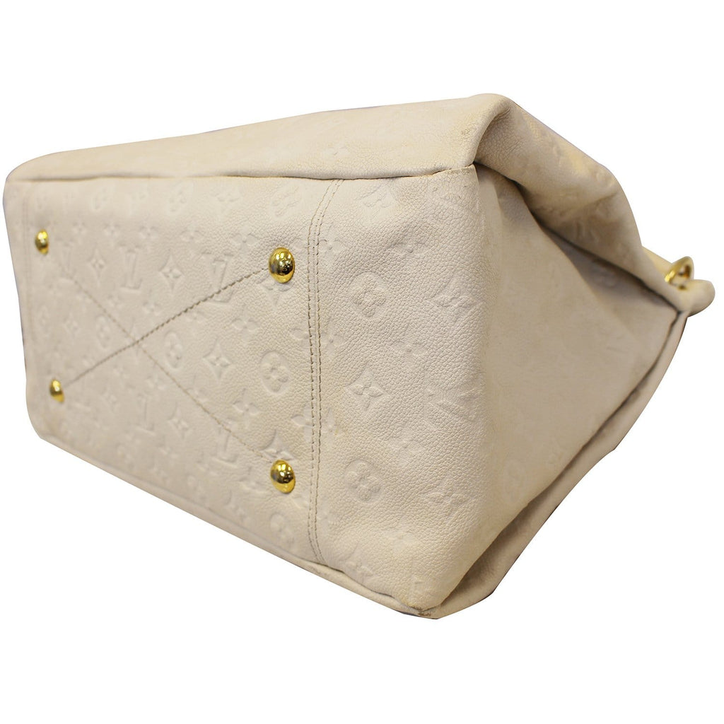 LOUIS VUITTON Artsy MM Empreinte Leather Shoulder Bag Beige
