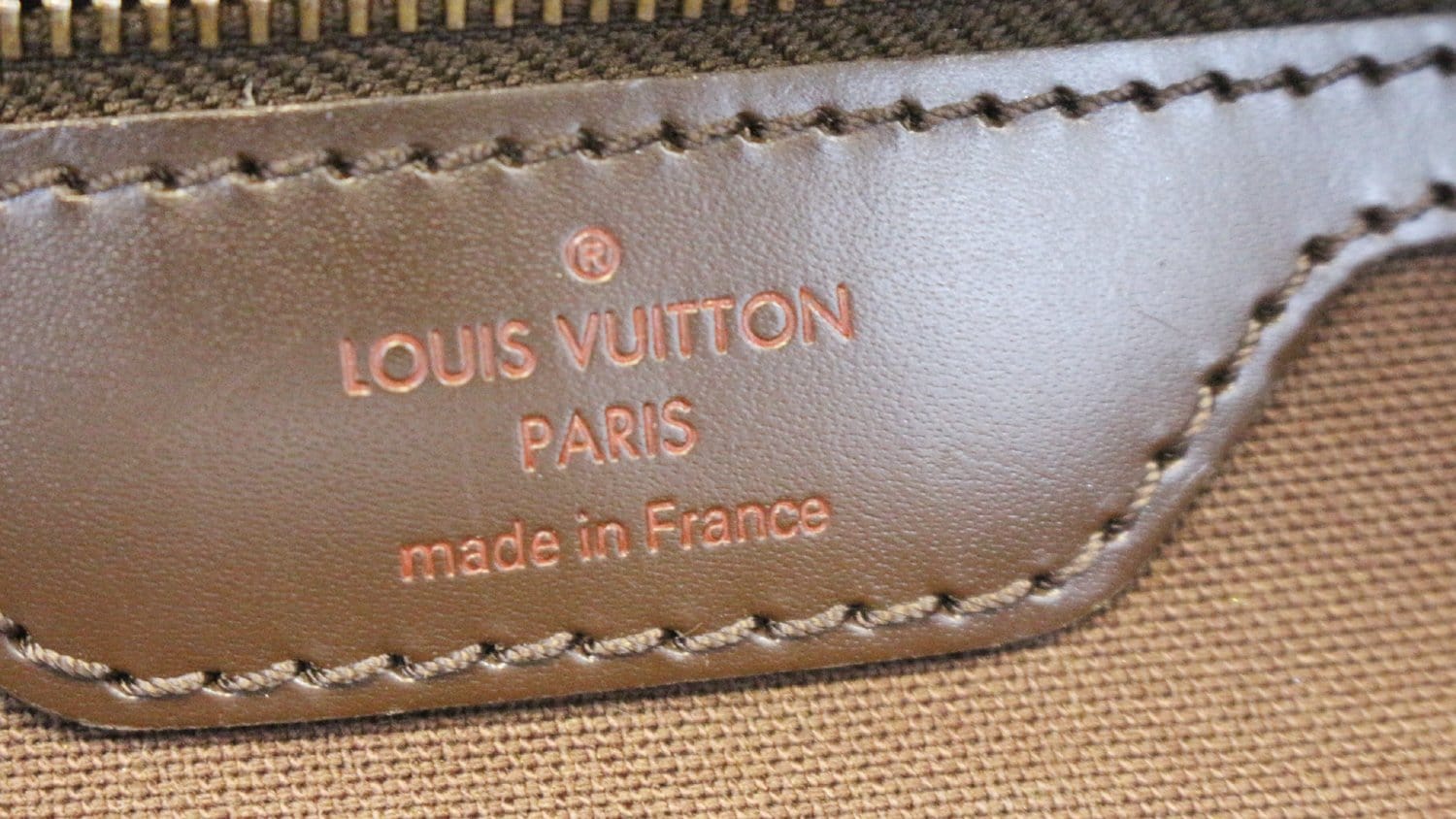 LOUIS VUITTON Damier Ebene Greenwich PM Travel Bag