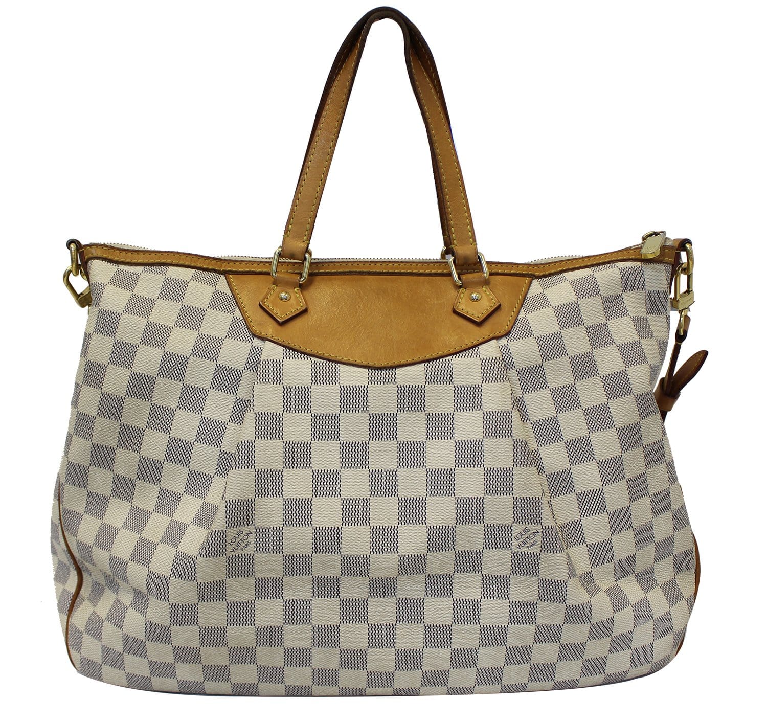 LOUIS VUITTON Damier Azur Siracusa GM Shoulder Handbag