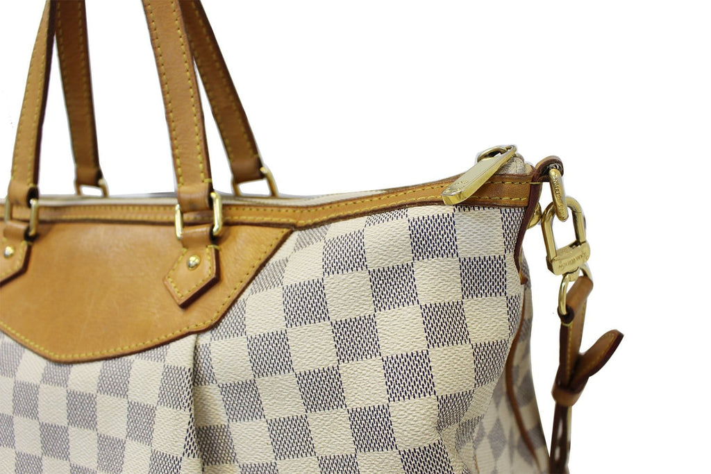 LOUIS VUITTON Damier Azur Siracusa GM Shoulder Handbag