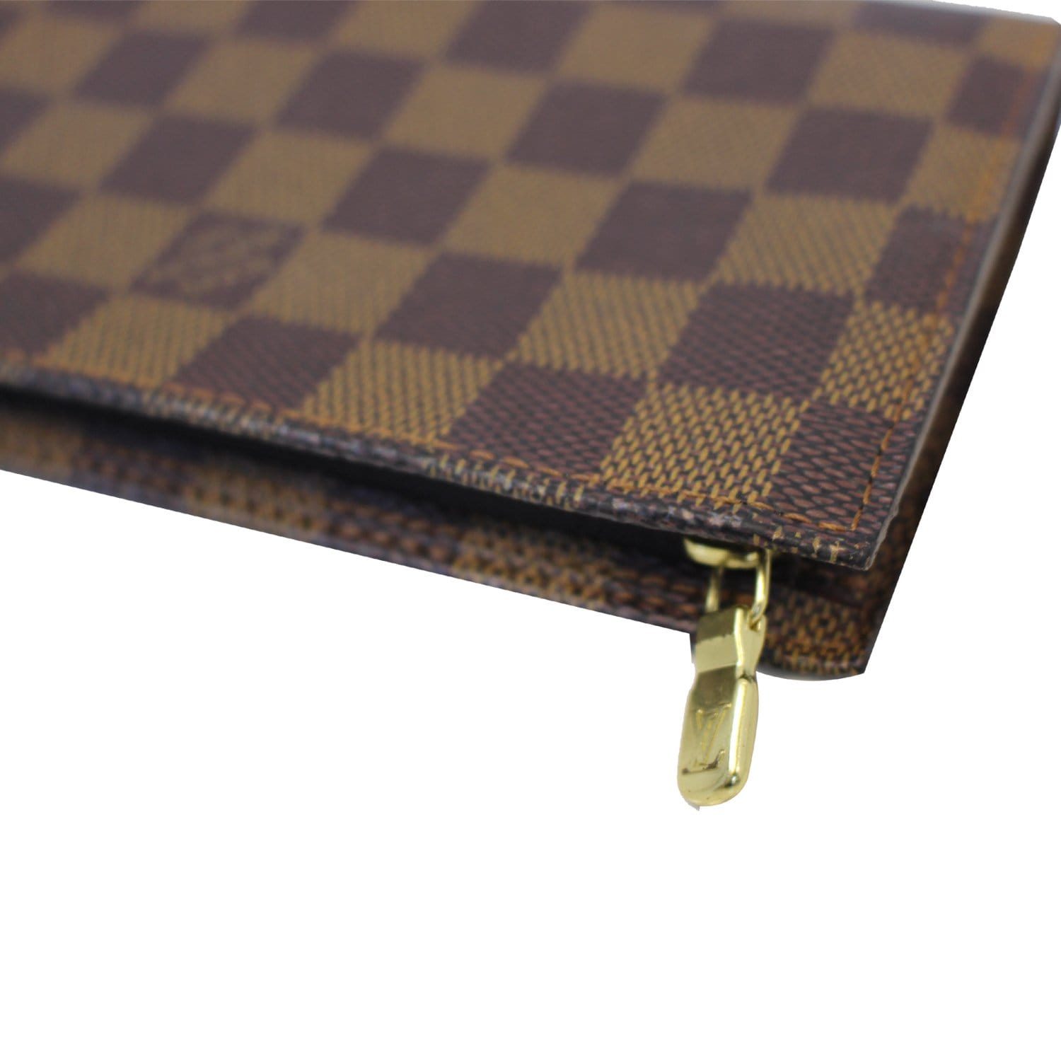 LOUIS VUITTON Damier Ebene Cosmetic Pouch Brown
