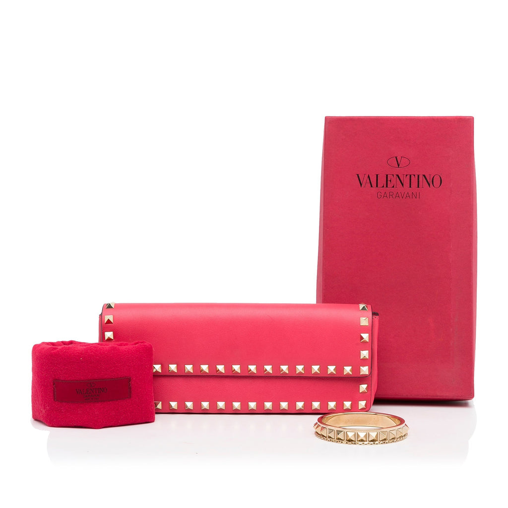 Valentino Rockstud Clutch Pink