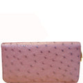 LOUIS VUITTON Burgundy Ostrich Leather Zippy Wallet