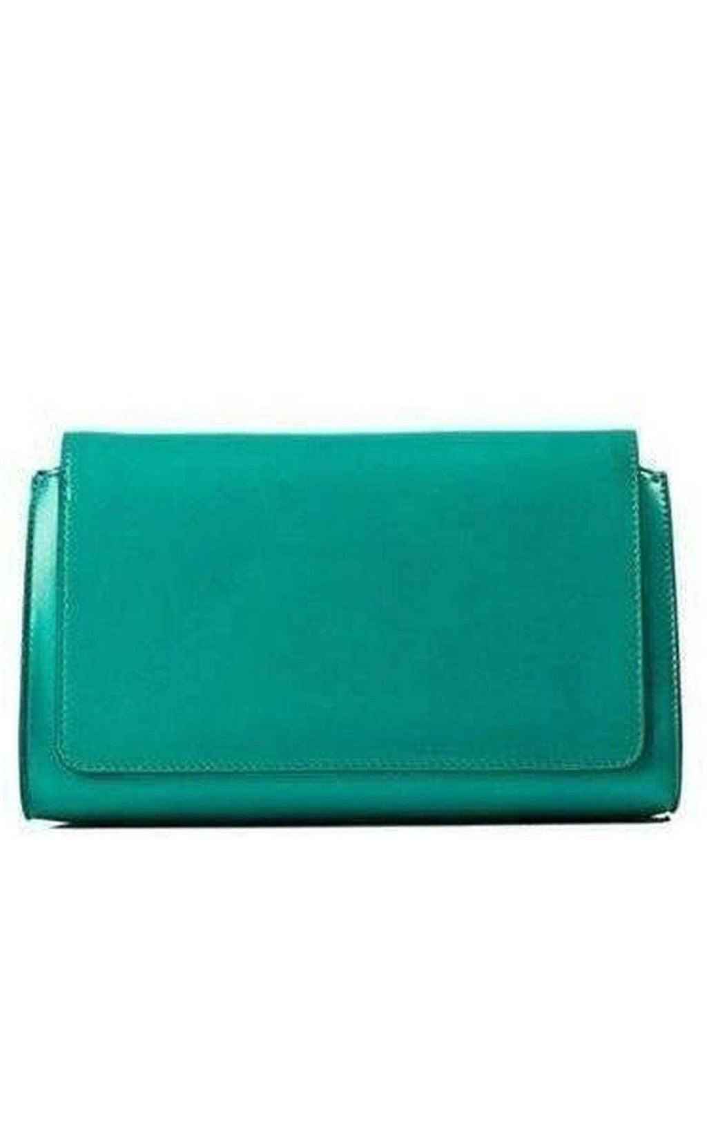 Jade Green Leather Clutch