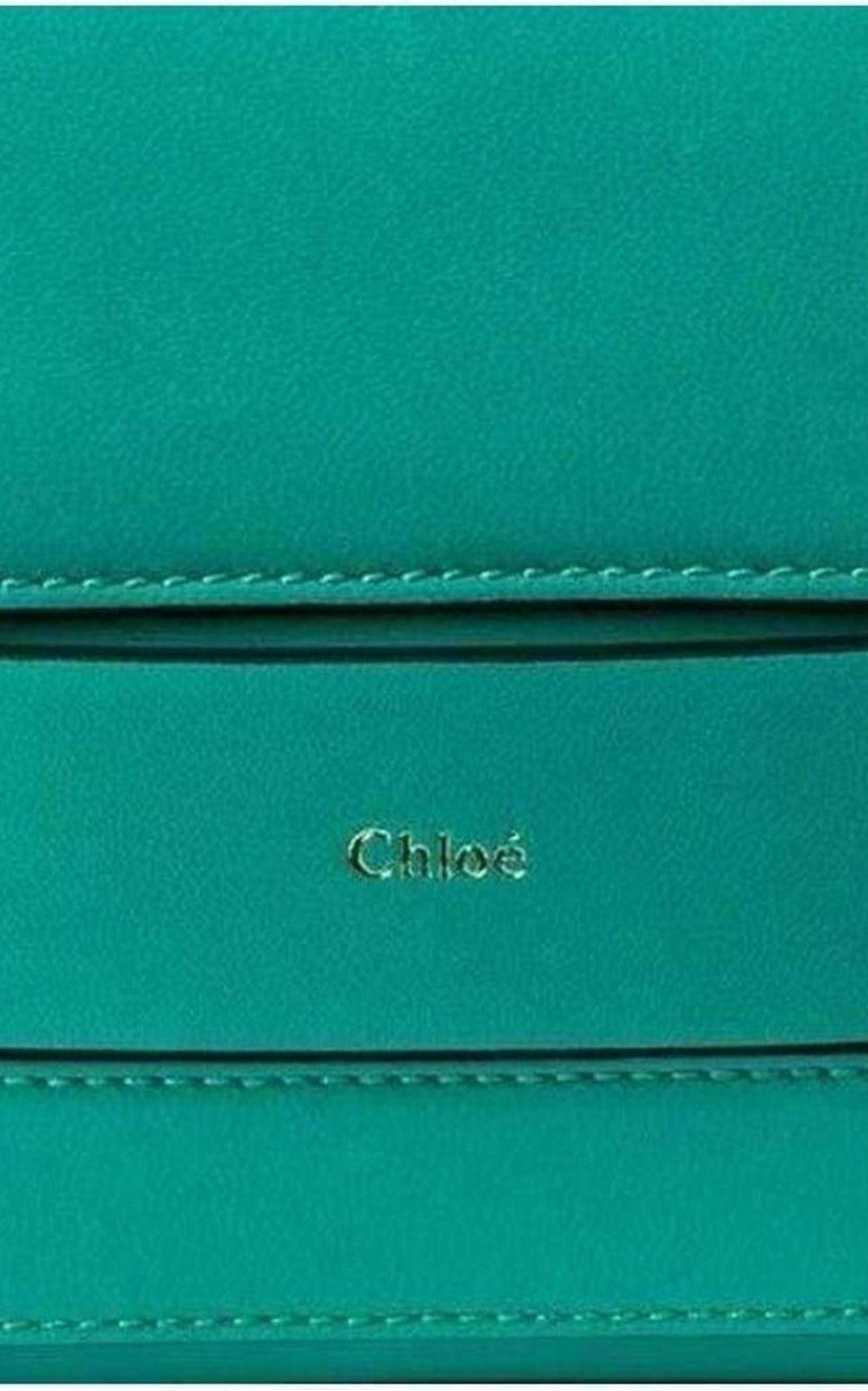 Jade Green Leather Clutch