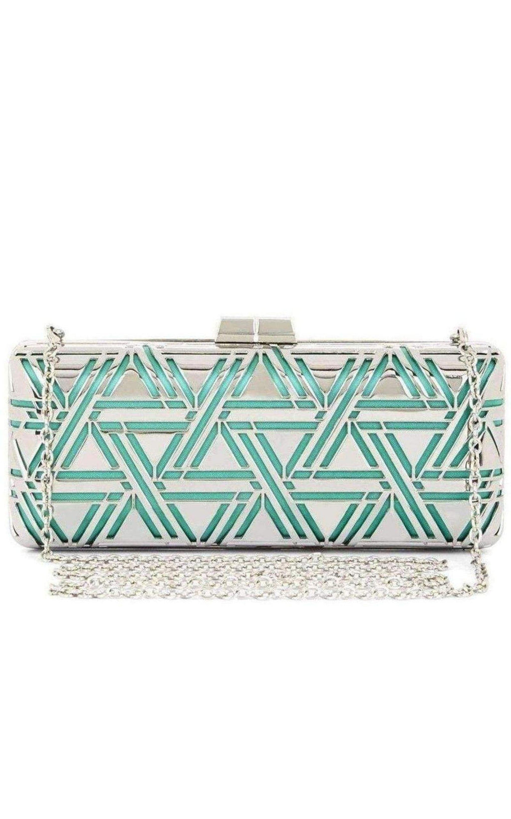 Kerri Metal Triangle Cage Clutch