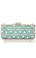 Kerri Metal Triangle Cage Clutch