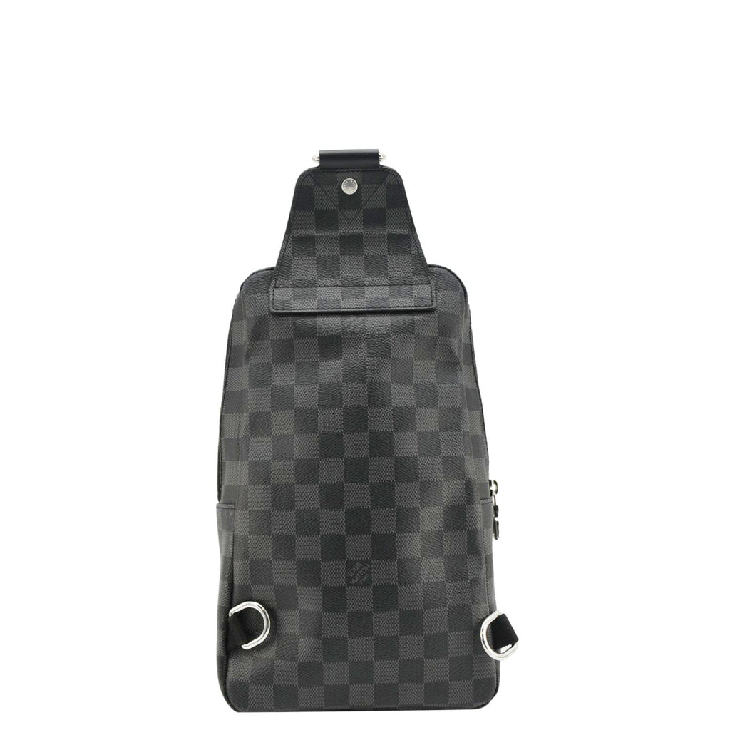 LOUIS VUITTON Avenue Sling Damier Graphite Backpack Bag Black
