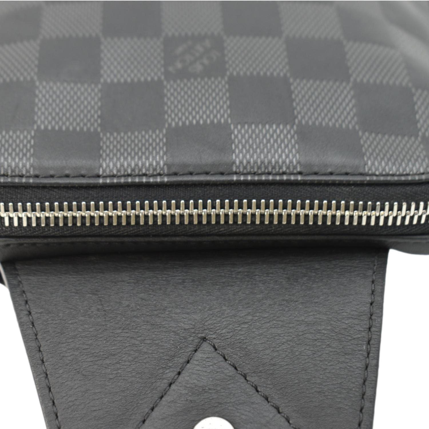 LOUIS VUITTON Avenue Sling Damier Graphite Backpack Bag Black