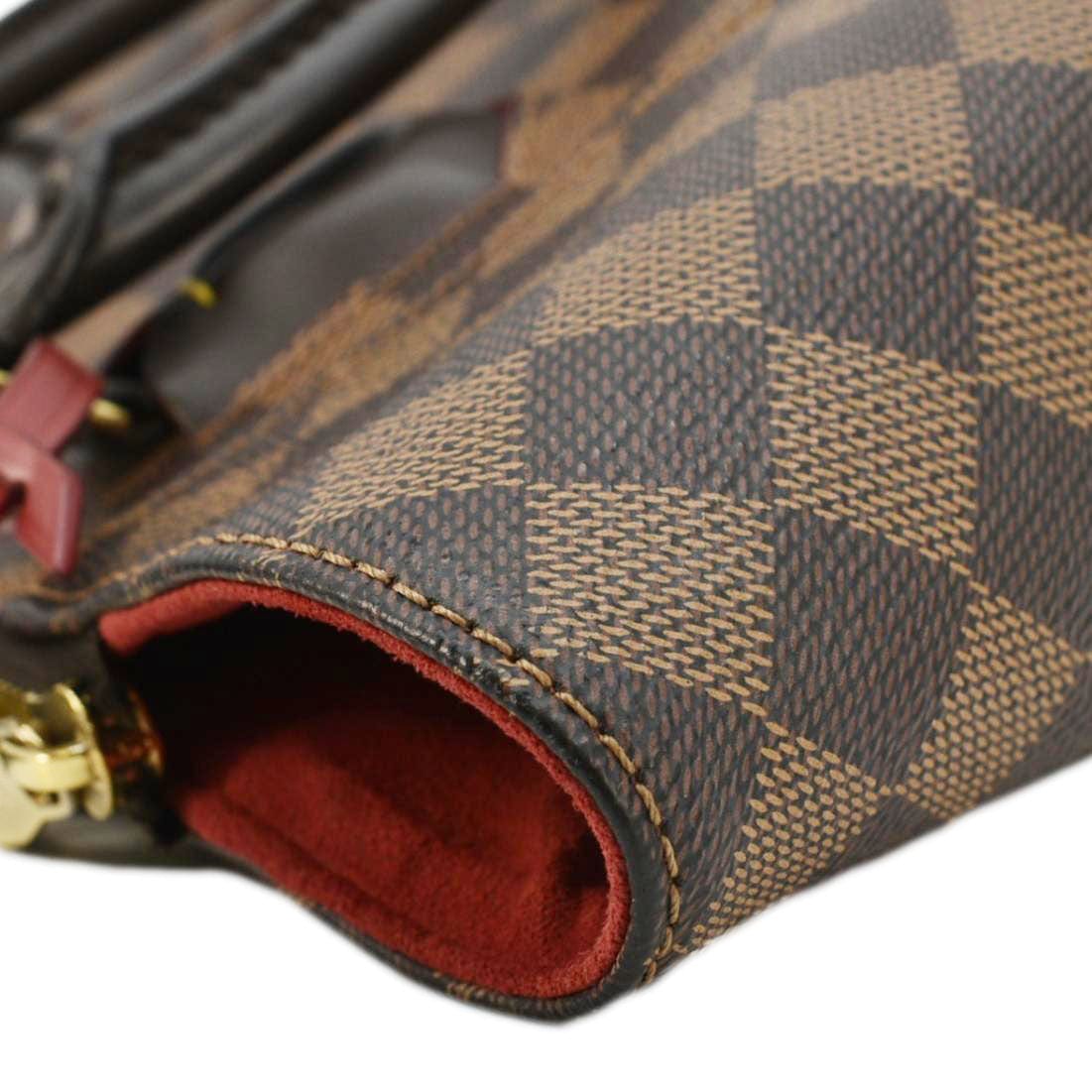 LOUIS VUITTON Caissa PM Damier Ebene Tote Bag Brown