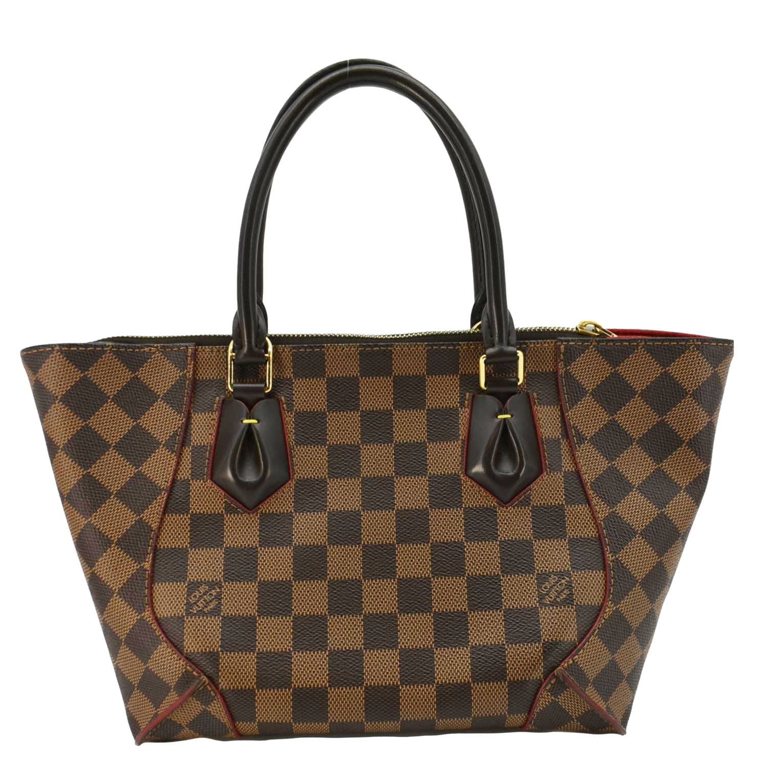 LOUIS VUITTON Caissa PM Damier Ebene Tote Bag Brown