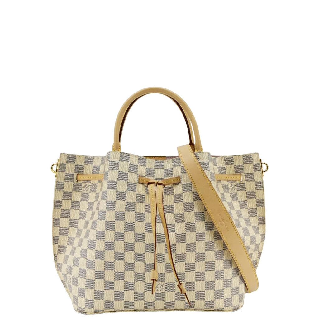 LOUIS VUITTON Girolata Damier Azur Shoulder Bag White