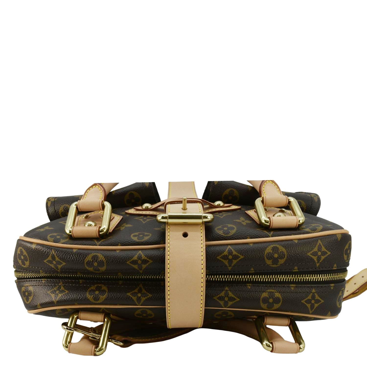 LOUIS VUITTON Manhattan GM Monogram Canvas Satchel Bag Brown