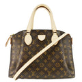 LOUIS VUITTON Rivoli MM Monogram Canvas Shoulder Bag Brown