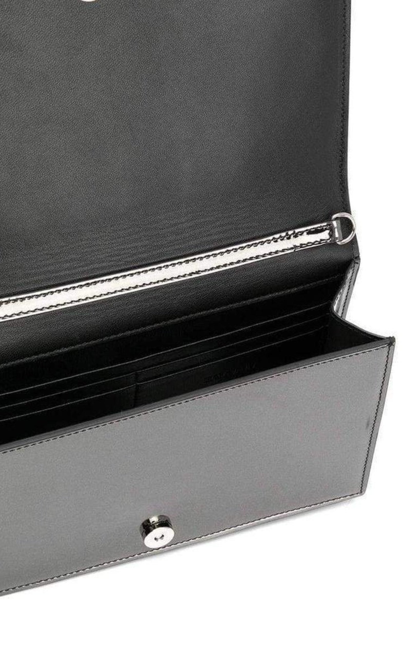 Logo Mirror Leather Crossbody Bag
